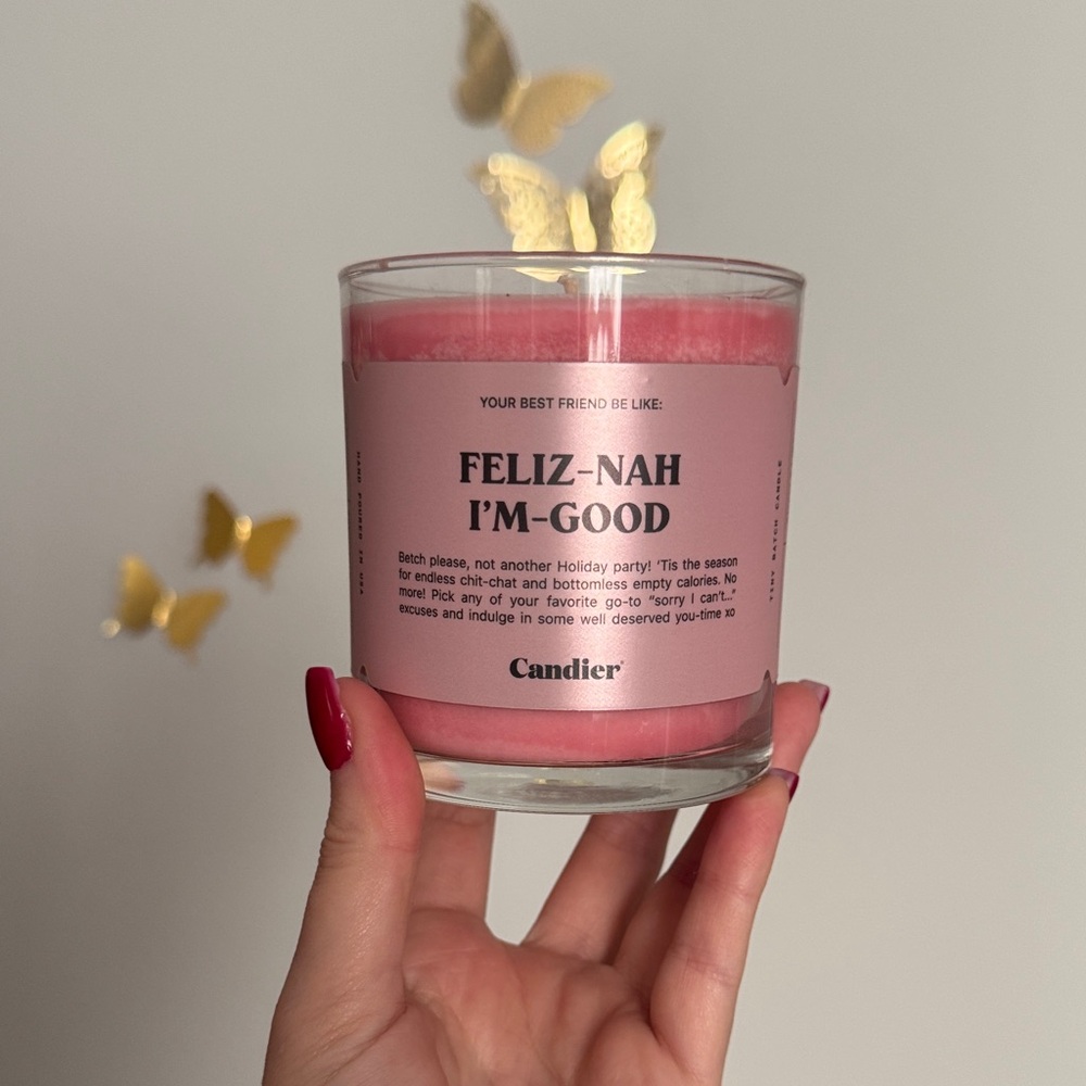 Pink Christmas Theme Scented Candle